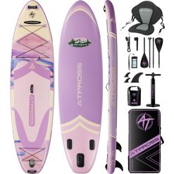 Planche de paddle gonflable (SUP) pour adultes, avec une capacité de charge de 450 kg, plate-forme extra large antidérapante et stable, siège de kayak, accessoires de qualité supérieure, sac à dos